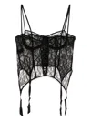 Kiki De Montparnasse Precieuse Garter Corset In Black