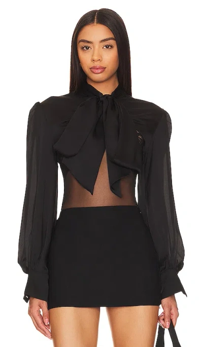 Kiki De Montparnasse Pussy Bow Shrug In Black