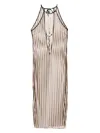 Kiki De Montparnasse Rayee Halter Tie Dress In Multi