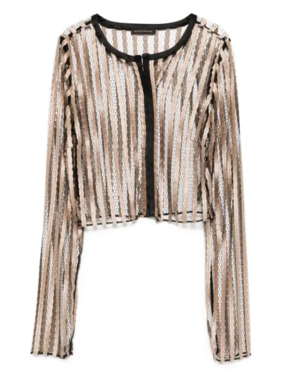 Kiki De Montparnasse Rayee Top In Brown