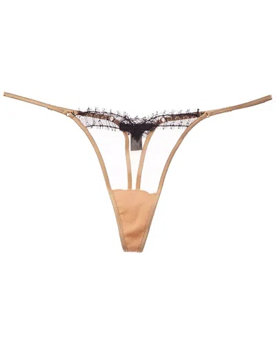 Kiki De Montparnasse Regarde Moi Thong In Beige