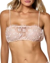 Kiki De Montparnasse Rosette Bandeau Soft Bra In Neutral