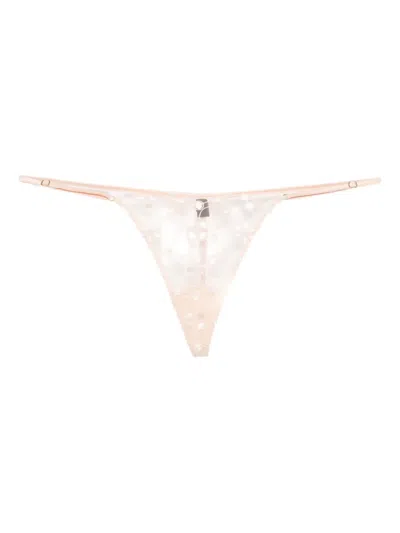 Kiki De Montparnasse Rosette Thong In Neutral