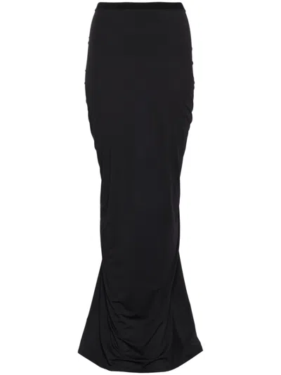 Kiki De Montparnasse Ruched Jersey Skirt In Black