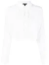 Kiki De Montparnasse Ruffled Tuxedo Shirt In White