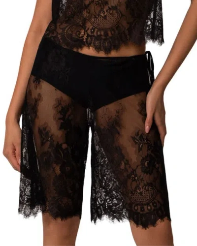 Kiki De Montparnasse Sabine Lace Bermuda Shorts In Black