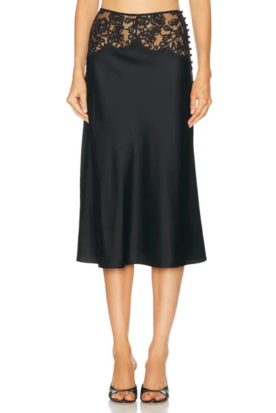 Kiki De Montparnasse Sabine Lace Midi Skirt In Black
