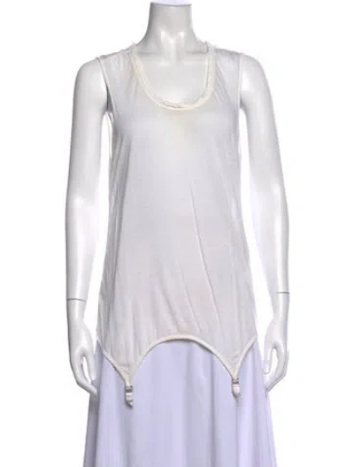 Pre-owned Kiki De Montparnasse Scoop Neck Sleeveless Top In Neutral