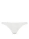 Kiki De Montparnasse Semi-sheer Crochet Thong In White