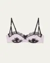 Kiki De Montparnasse Sensuel Lace-trim Underwire Balconette Bra In Lilac