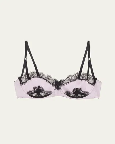 Kiki De Montparnasse Sensuel Lace-trim Underwire Balconette Bra In Lilac