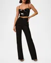 Kiki De Montparnasse Sequin Longline Bra In Black