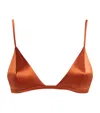 Kiki De Montparnasse Silk-blend Tous Les Jours Bralette In Orange