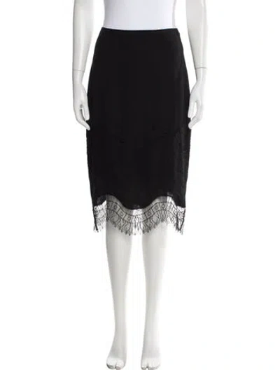 Pre-owned Kiki De Montparnasse Silk Knee-length Skirt In Black