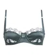 Kiki De Montparnasse Silk-lace Balconette Bra In Blue