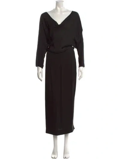 Pre-owned Kiki De Montparnasse Silk Long Dress In Black