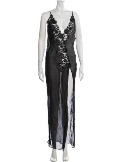 Pre-owned Kiki De Montparnasse Silk Long Dress W/ Tags In Multicolor