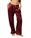 Kiki De Montparnasse Silk Lounge Moi Et Toi Tie Up Pajama Pant In Brown