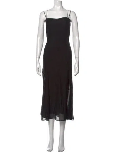 Pre-owned Kiki De Montparnasse Silk Midi Length Dress In Black
