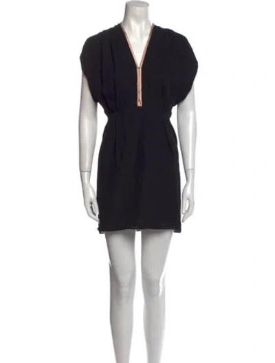 Pre-owned Kiki De Montparnasse Silk Mini Dress In Black