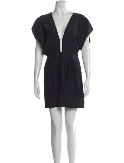 Pre-owned Kiki De Montparnasse Silk Mini Dress In Black