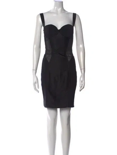 Pre-owned Kiki De Montparnasse Silk Mini Dress In Black