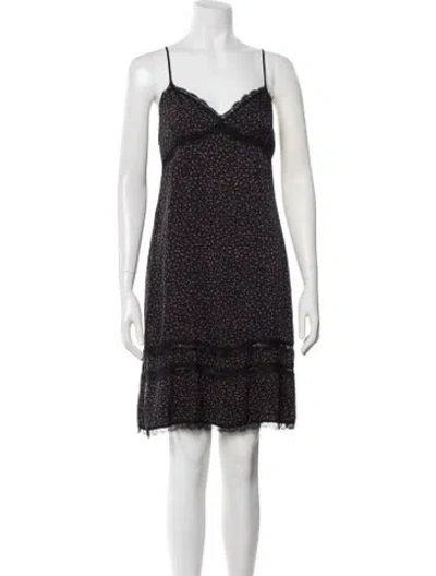 Pre-owned Kiki De Montparnasse Silk Mini Dress In Black