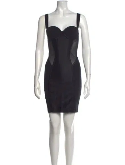 Pre-owned Kiki De Montparnasse Silk Mini Dress In Black