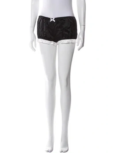 Pre-owned Kiki De Montparnasse Silk Mini Shorts In Black