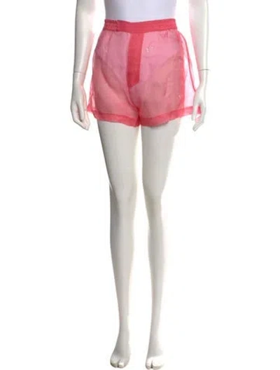 Pre-owned Kiki De Montparnasse Silk Mini Shorts In Pink