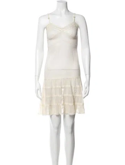 Pre-owned Kiki De Montparnasse Silk Nightgown In White