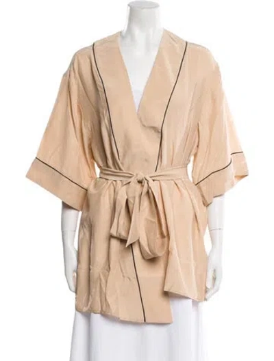 Pre-owned Kiki De Montparnasse Silk Pajamas In Neutral