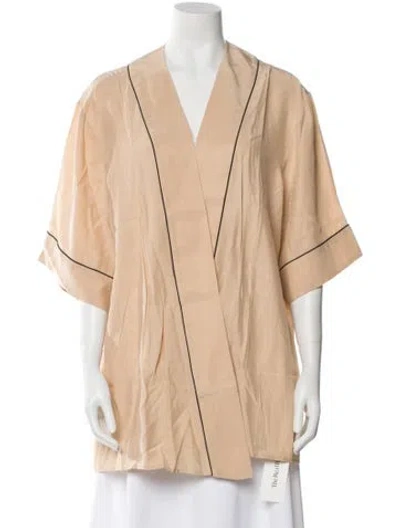 Pre-owned Kiki De Montparnasse Silk Robe W/ Tags In Neutral