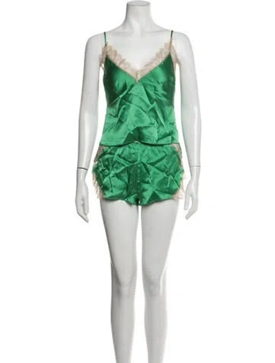 Pre-owned Kiki De Montparnasse Silk Short Set W/ Tags In Black
