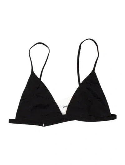 Pre-owned Kiki De Montparnasse Silk Strapless Sports Bra W/ Tags In Black