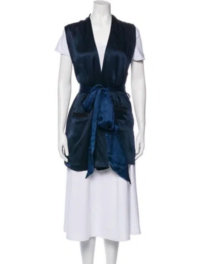 Pre-owned Kiki De Montparnasse Silk Vest In Blue
