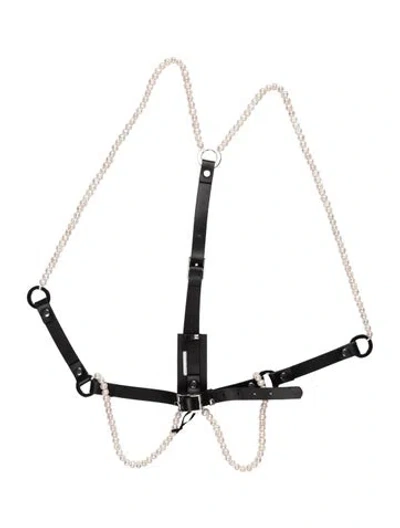 Pre-owned Kiki De Montparnasse Skinny Leather Harness W/ Tags In Black