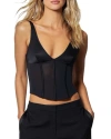 Kiki De Montparnasse Soie Corset Tank Top In Black