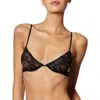 Kiki De Montparnasse Sophie Stretch Lace Demi Bra In Black