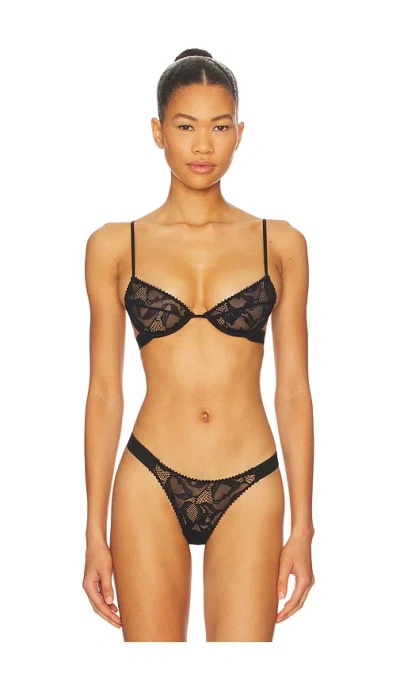 Kiki De Montparnasse Sophie Stretch Lace Demi Bra In Black
