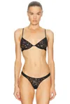 Kiki De Montparnasse Sophie Stretch Lace Demi Bra In Black