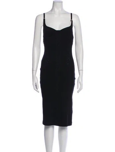 Pre-owned Kiki De Montparnasse Square Neckline Knee-length Dress W/ Tags In Gray