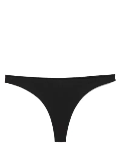 Kiki De Montparnasse Stretch Cut-out Thong In Black