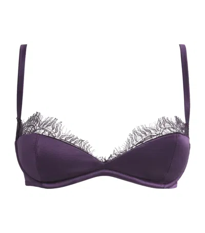 Kiki De Montparnasse Stretch-silk Camaret Balconette Bra In Multi