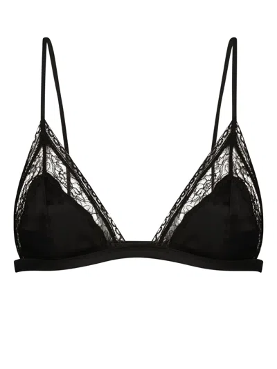 Kiki De Montparnasse Tiered Lace Bra In Black