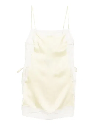 Kiki De Montparnasse Tiered Night Dress In Yellow