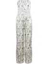Kiki De Montparnasse Toile Strapless Jumpsuit In White