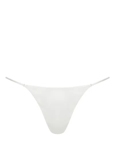 Kiki De Montparnasse Tour Les Jours Charmeuse Thong In White
