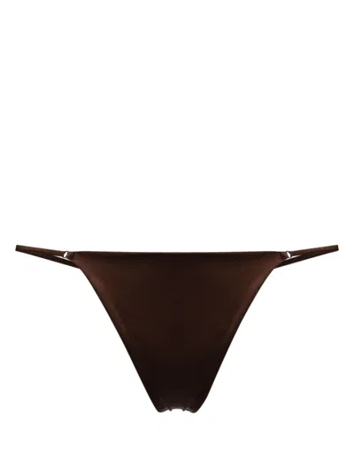 Kiki De Montparnasse Tous Les Jours G-string In Brown