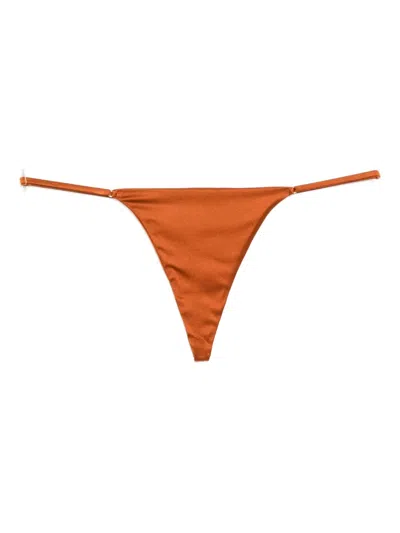 Kiki De Montparnasse Tous Les Jours G-string Thong In Brown
